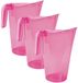 Hega Hogar Waterkan - 3x stuks - sapkan - rose - inhoud 1.75 liter - kunststof - karaf - pitcher