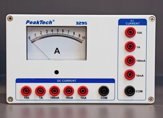 Peaktech 3295 Analoge ampÃ¨remeter - 0 ... 1/10 / 100mA / 1 / 10A AC / DC