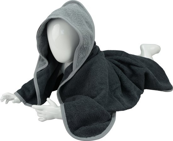 - A&R Babiezzâ„¢ Babycape 100% Katoen Donkergrijs/Lichtgrijs