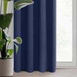 Eurofirany 396261 Sheer Grommet Polyester Navy 1350x2500mm