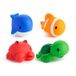 Munchkin Floating Ocean Animal Themed Bath Squirt Toys for Baby, 4 Count