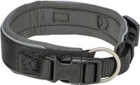 Trixie Halsband Hond Extra Breed Zwart/Grafiet Grijs 27-35x2.5cm Polyester Reflecterend
