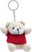 Merkloos / Sans marque Makito Western Europe Pluche teddybeer knuffel sleutelhanger - 5x - rood - 8 cm