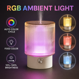 NONE Ultrasone Aromatische Diffuser Mubl-001 Glas 100ml, 5V 5W Aromatherapie Luchtbevochtiger Rgb Led Licht, Stille Vernevelaar voor Thuis Slaapkamer Kantoor Cadeau