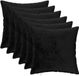 vidaXL Kussensloop 6 stuks HEERLEN Zwart 40 x 40 cm Flanel