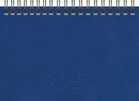 rido/idé Zakagenda model TM 17/contacter (2025), 2 pagina's = 1 week, A6 liggend, 128 pagina's, kunstleren omslag Prestige, blauw