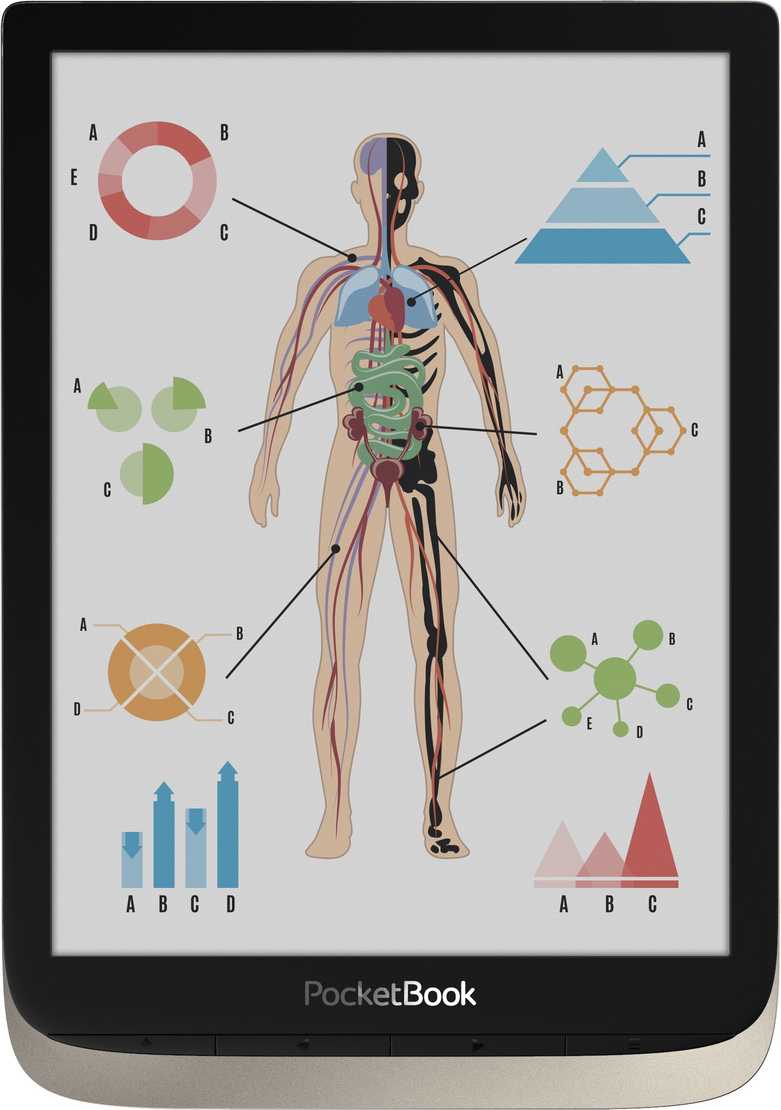 PocketBook InkPad Color e-reader - 7.8" - 16GB - Zilver