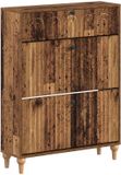 vidaXL Schoenenkast ALKMAAR 78 x 24 x 103 cm Bewerkt hout Oud hout