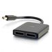 C2G Mini DisplayPort 1.2 naar Dual DisplayPort MST Hub