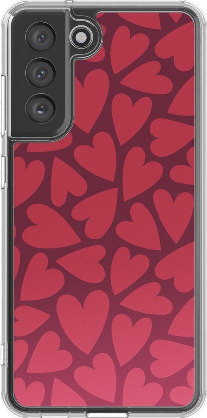 imoshion Hoesje - Geschikt voor Samsung Galaxy S21 FE - Design hoesje - Hearty Coral Dust