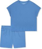 Schiesser dames shortama - Casual Feel - Blauw - Maat 38
