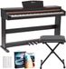 Finesse Piano numérique - 88 touches pondérées - avec cadre, pédales et tabouret - Clavier piano - Piano électrique - Adulte et enfant