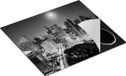 Chefcare Inductie Beschermer Makati Stad Skyline - Zwart Wit - 57,6x51,6 cm
