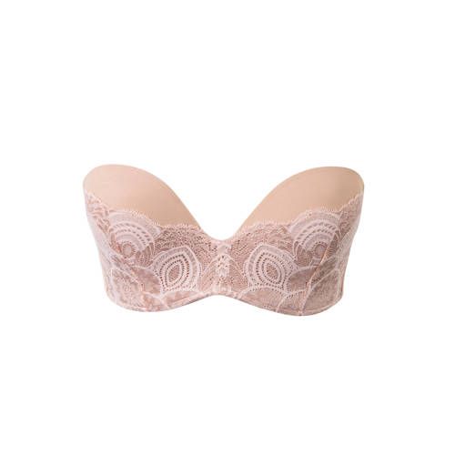Wonderbra Ultimate Strapless Lace Bra - Beige