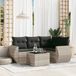 Maison Exclusive - Ensemble de meubles de jardin 5 pièces avec canapé et coussins, gris clair, en polyrotin