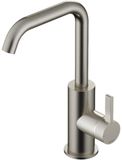 Hotbath Ace - Wastafelmengkraan - zonder Waste - met Draaibare Uitloop - Geborsteld Nikkel - Opbouw - Messing - V01