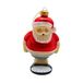Dekohelden24 Lauschaer kerstboomversiering - kerstboombal Lauscha, kerstboombal, glazen ornament Santa Claus, glazen hanger Kerstman op weegschaal in rood, uit Lauscha, L/B/H 7 x 5 x 10 cm.