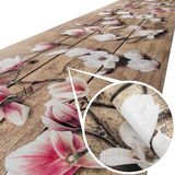 ANRO Keukenloper Gemme Magnolia sur Bois Brun 120x52cm