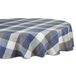 DII Tri-Color Check Collection 100% Katoen Tafelblad, Tafelkleed, 70" Rond, Frans Blauw
