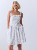 Next - Dames - Mini-zomerjurkje met ruchesrand - Wit