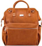 Isoki Luxe Luiertas Rugzak Verschoningsmat Kinderwagen Clips | Byron Backpack Amber Tan