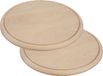 Planche de service - Set van 3x stuks - D25 cm - bois - rond - planche à jambon - planche à pain - planche à petit-déjeuner
