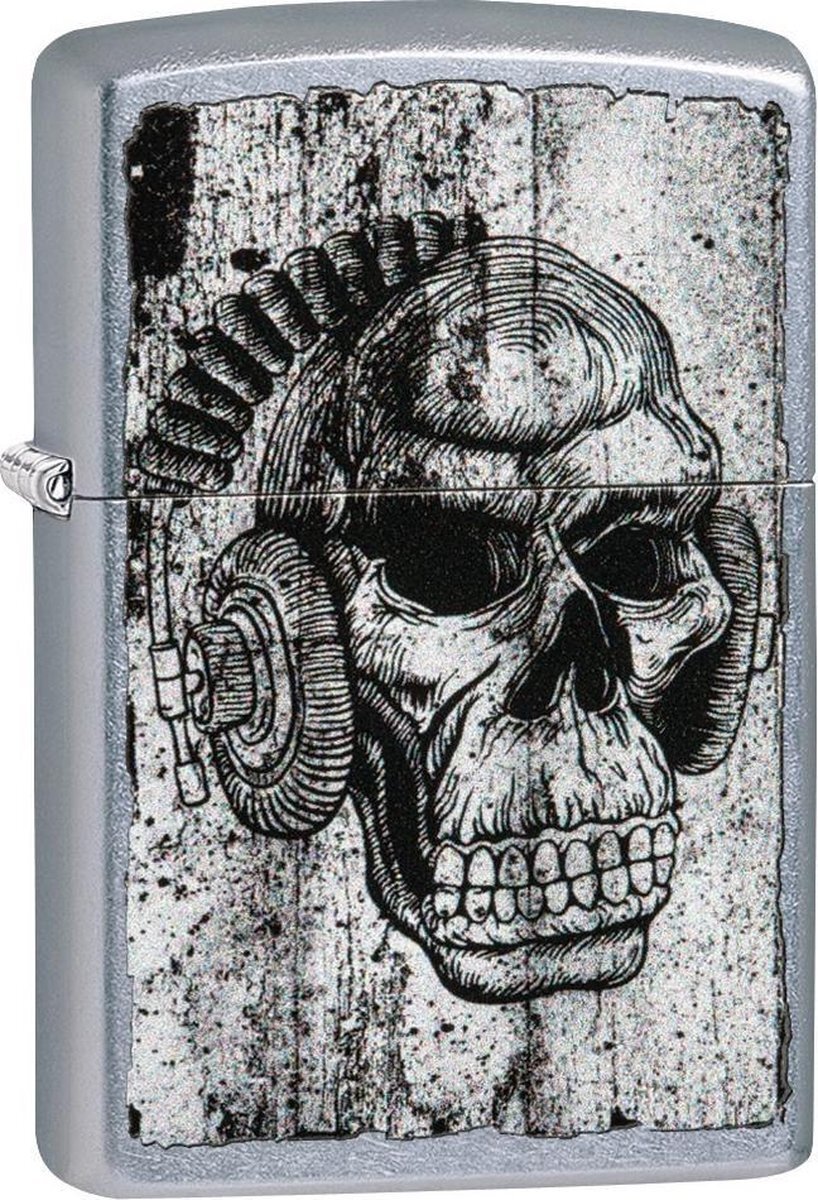 Zippo Aansteker Rick Rietveld Skull Headphone