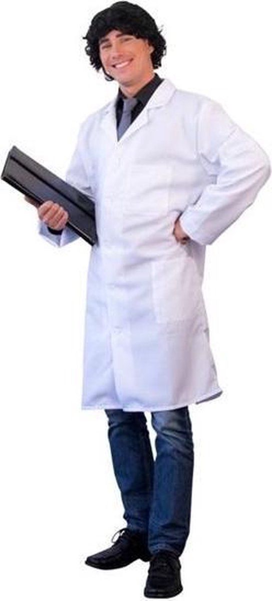 Witbaard Doktersjas Heren Polyester Wit Maat XXL