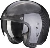 Scorpion Belfast Evo Carbon Solid Glossy Black - Jethelm - Maat L - Motorhelm - ECE 22-06 gekeurd