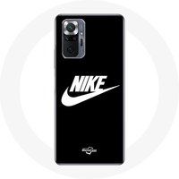 Nike Hoesje voor Xiaomi Redmi Note 10 Pro Nike Logo witte achtergrond Zwart Maniacase