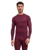 FALKE Heren Top van onderlaag Wool-Tech Protective M L/s Sh wol functioneel materiaal sneldrogend 1 stuk, Rood Barolo 8526, M