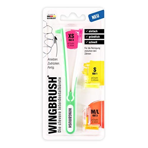 WINGBRUSH Interdentale borstel starterset incl. 3 x wisselborstels | bekend van "Die Höhle der Löwen"