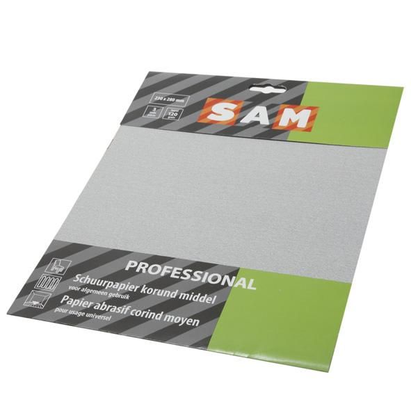 Sam pro schuurpapier droog fijn/mid. 3vel Fijn/middel