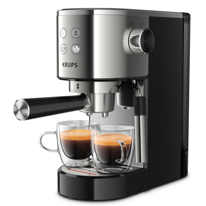 Krups Virtuoso XP442C11 - Halfautomatische Espressomachine - Zwart/RVS