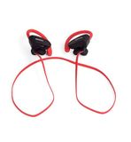 PRIXTON AB100 Draadloze sport-hoofdtelefoon met Bluetooth, ergonomisch design, rood