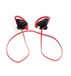 PRIXTON AB100 Draadloze sport-hoofdtelefoon met Bluetooth, ergonomisch design, rood