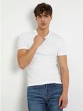 Guess Logo Tee Short Sleeve Crew Neck - White Shirts