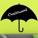 Ambiance Sticker Schoolbordsticker - uitwisbare zelfklevende muurstickers - PARAPLU - 45x55cm