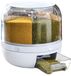 Unyqoos® Distributeur de riz et de céréales, hermétique, peu encombrant, rotatif avec 6 compartiments, jusqu'à 5 kg, matériau PP sans BPA, transparent, lavable au lave-vaisselle