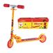 ODS - In hoogte verstelbare step 80 cm met achterwiel met rem, 100% staal, draagkracht 50 kg, kleur blauw rood geel, 48901