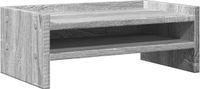 vidaXL Monitorstandaard 42x24x16 cm bewerkt hout grijs sonoma eiken
