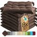 etérea Himmlische Qualität etérea Basic Zitkussen Stoelkussen - Seat Cushion 8 Stuk - 40x40 cm - Bruin