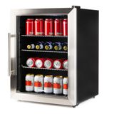 DOMO DO91609BK Réfrigérateur à vin - 60 L - Noir/Inox - Porte vitrée