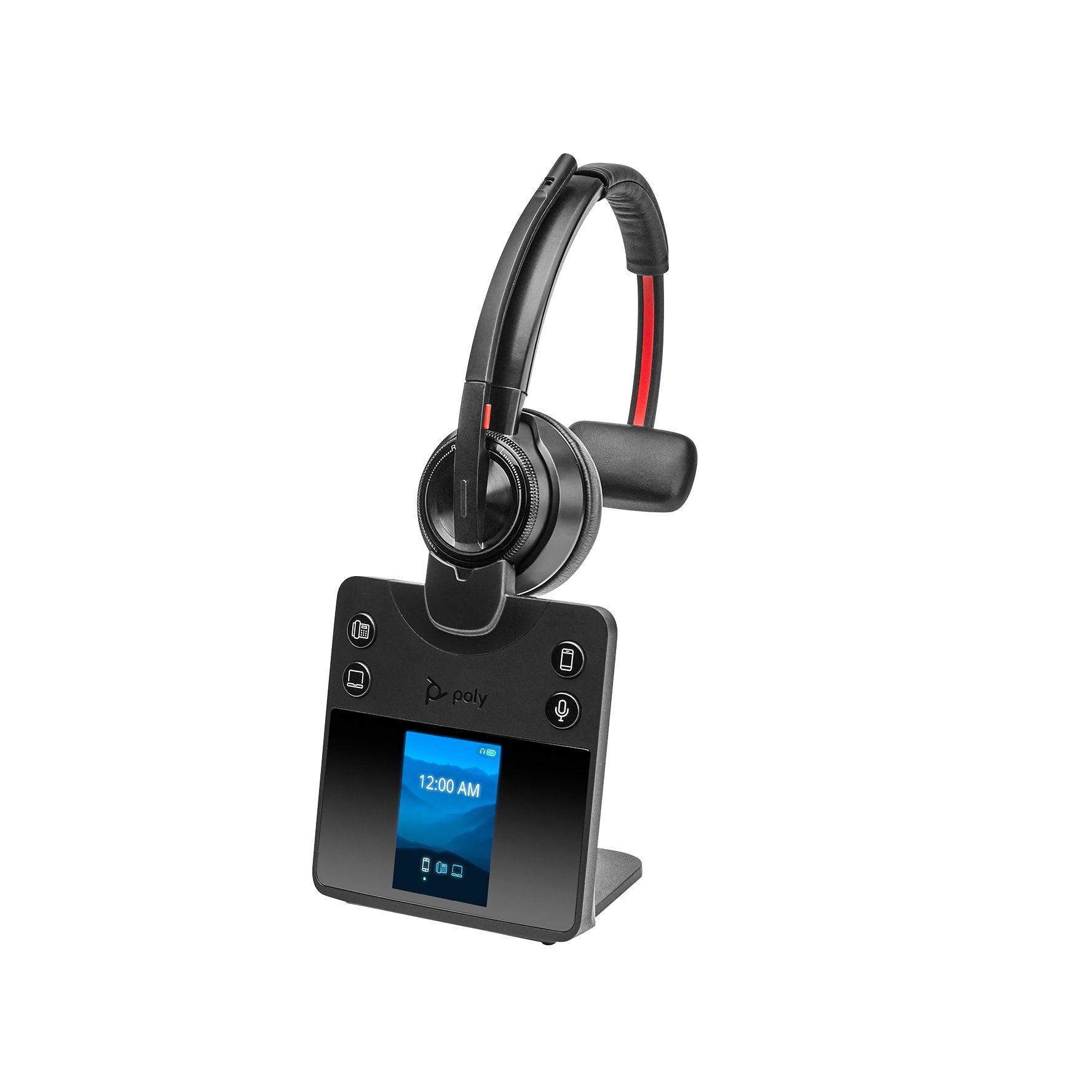 Poly Savi 8410 Office Monaural DECT Headset - Black