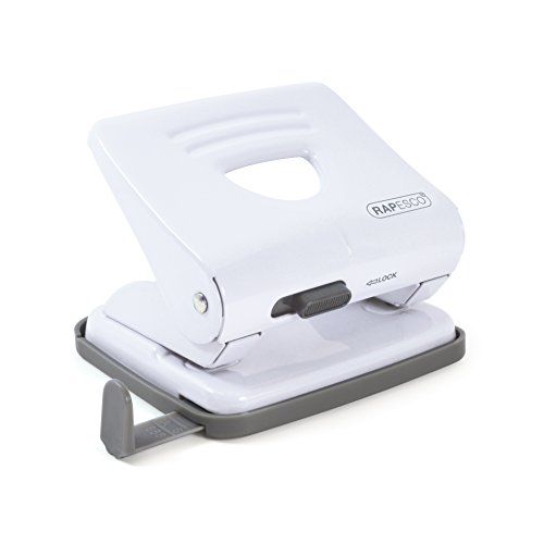 Rapesco 825 2-gaats metalen pons, 25 vel capaciteit - wit