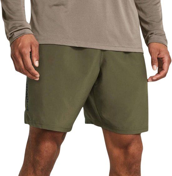 Under Armour UA Woven Wordmark Shorts Heren Sportbroek - Groen - Maat XL