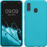 kwmobile telefoonhoesje geschikt voor Samsung Galaxy A40 - Hoesje voor smartphone - Back cover in ijsblauw