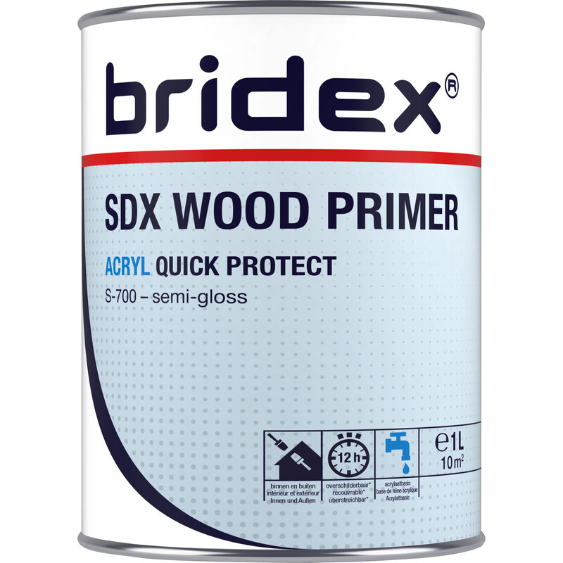 Bridex SDX Wood Primer acryl 1L wit