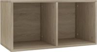 vidaXL Opbergbox voor LP's 71x34x36 cm bewerkt hout sonoma eikenkleur