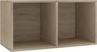vidaXL Opbergbox voor LP's 71x34x36 cm bewerkt hout sonoma eikenkleur